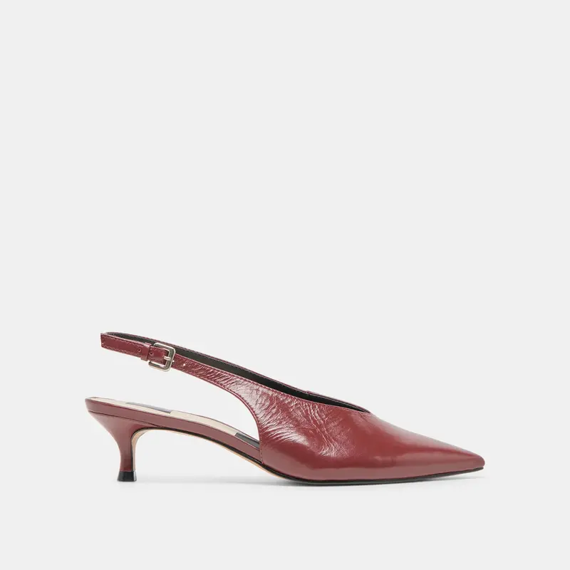 Alenna Heels Oxblood Crinkle Patent 1