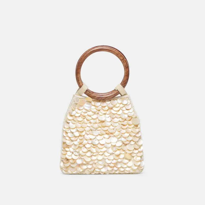 Allegra Handbag Natural Sequin 1