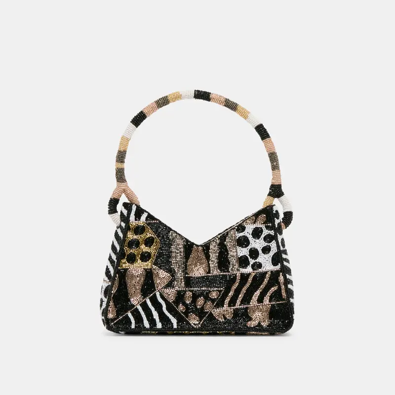 Amelia Shoulder Bag Dark Multi Beaded 1