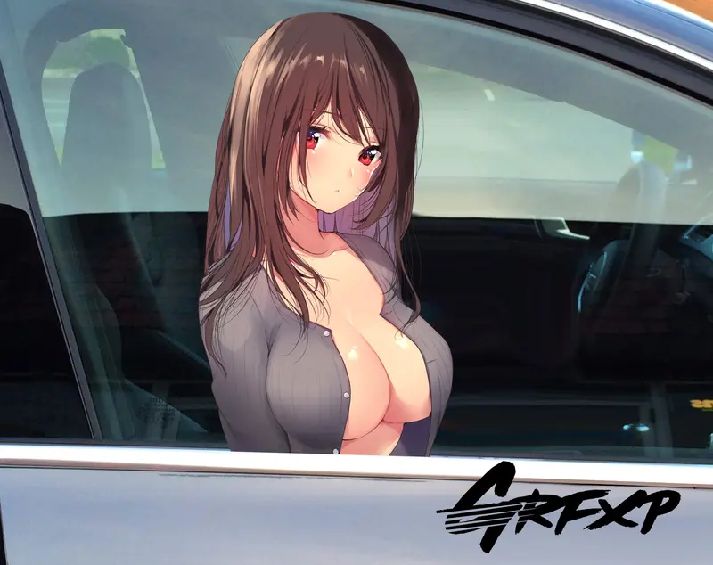 Anime Girl (Sexy Look) Passenger Window Graphic 1