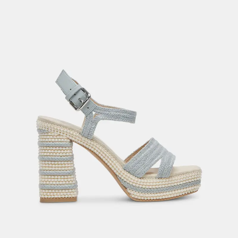 Anira Pearl Heels Light Blue Pearls 1