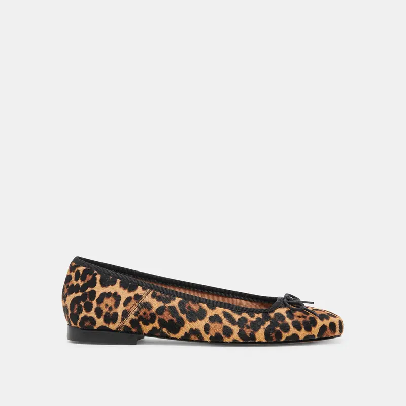 Anisa Ballet Flats Dk Leopard Calf Hair 1