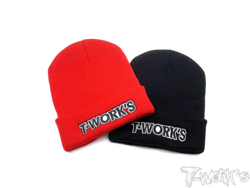 Ap-005  T-Work's Beanie ( Black //Red) 1