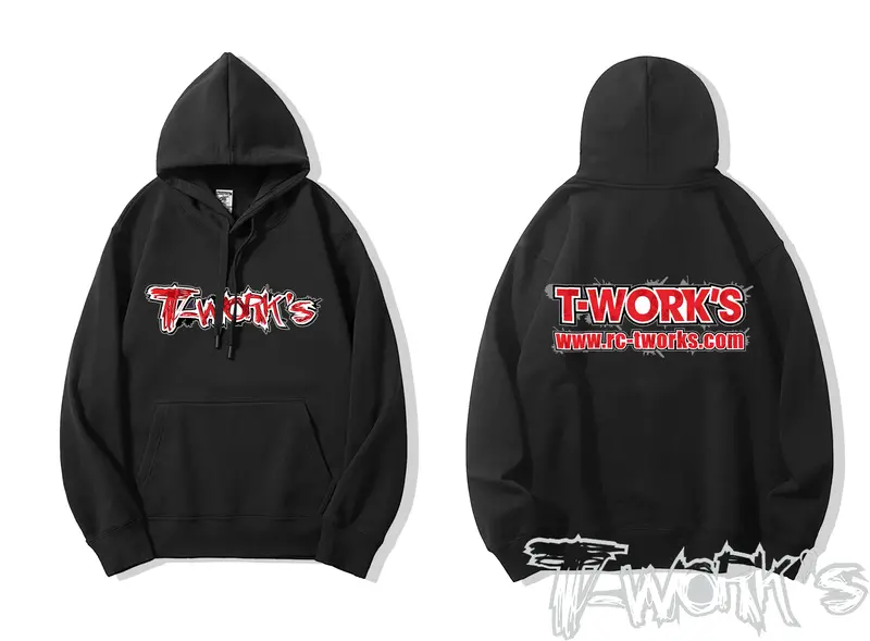 Ap-007-B      T-Work's Team Hooded Sweater Black Color 2023 1