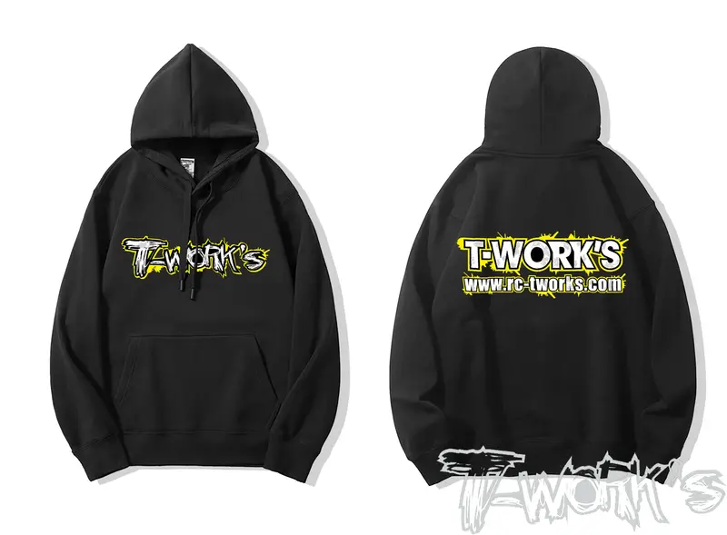 Ap-007-C      T-Work's Team Hooded Sweater Black Color 2023 1