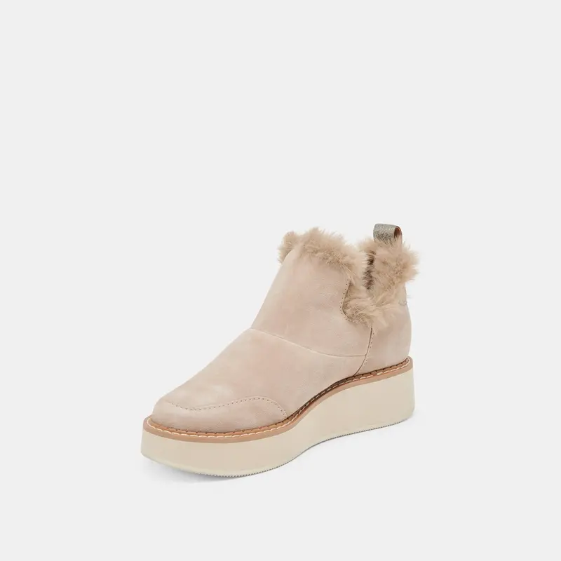Ardy Plush H2o Booties Taupe Suede 6