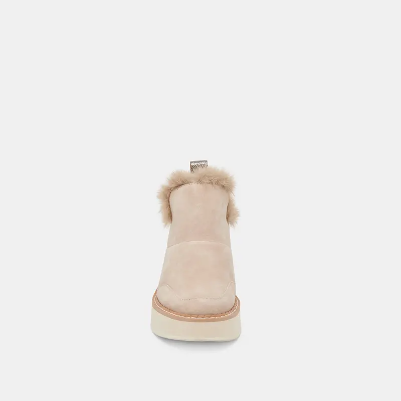 Ardy Plush H2o Booties Taupe Suede 8