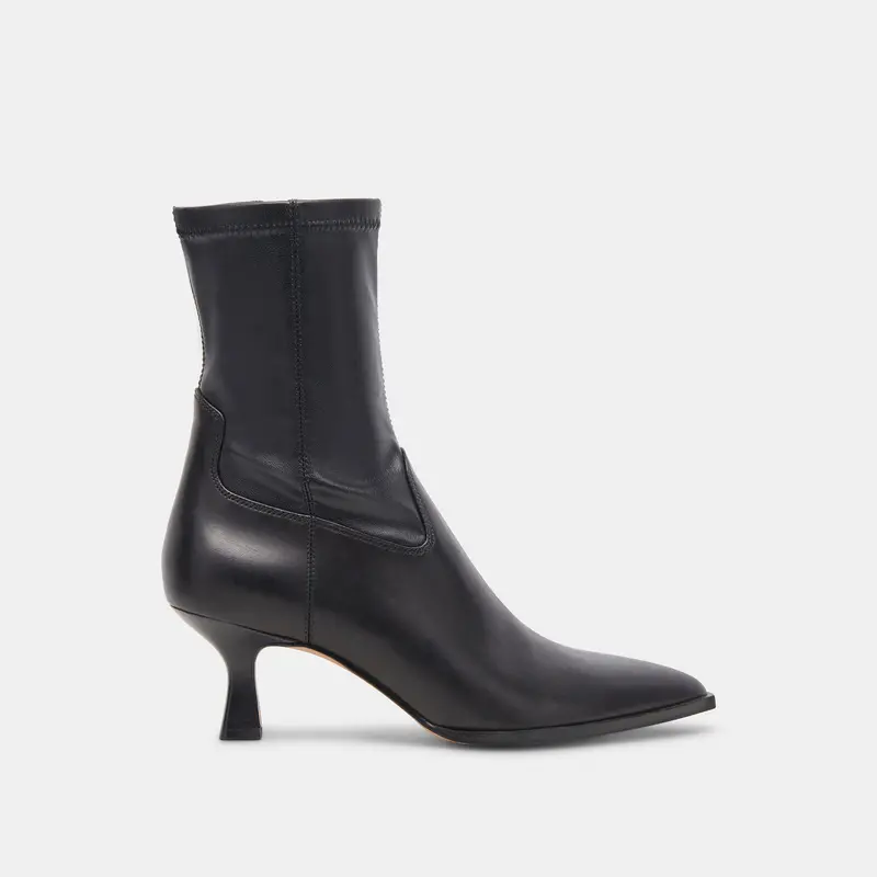 Arya Wide Calf Boots Black Leather 1