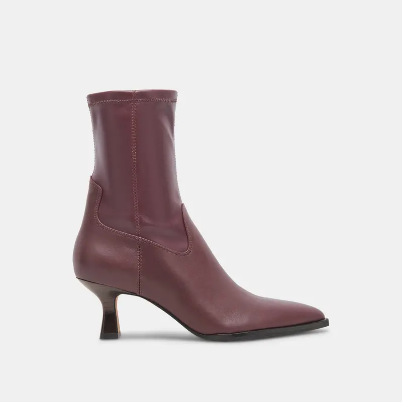 Arya Wide Calf Boots Wine Leather 1
