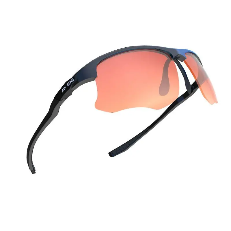Ask Echo Golf Black Half Frame Sunglasses / Revo Red 1