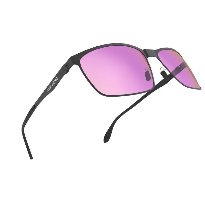 Ask Echo Golf Black Metal Frame Sunglasses / Pink 1