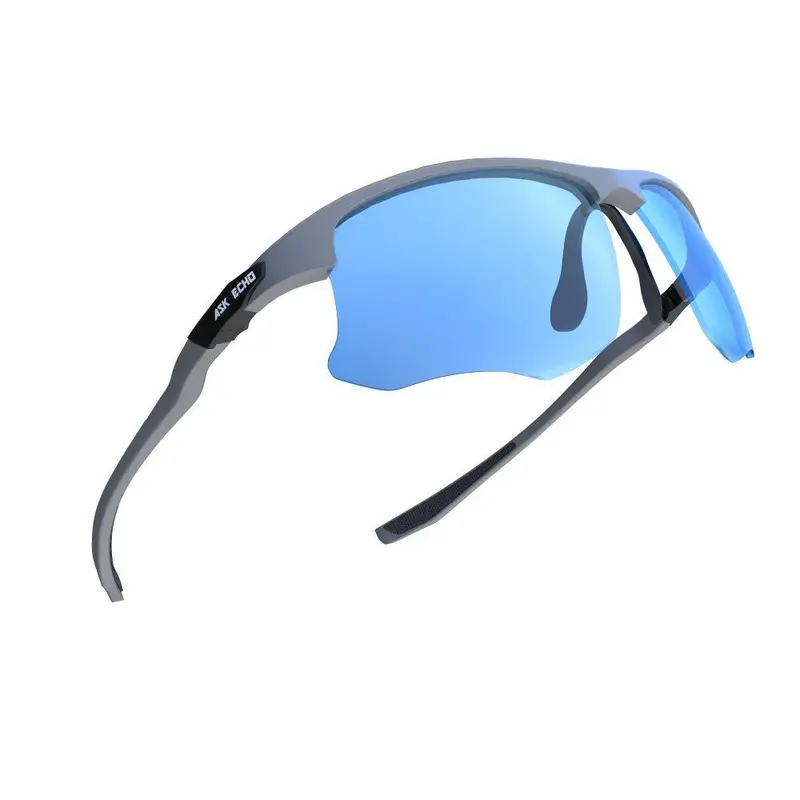 Ask Echo Golf Gunmetal Half Frame Sunglasses / Revo Blue 1