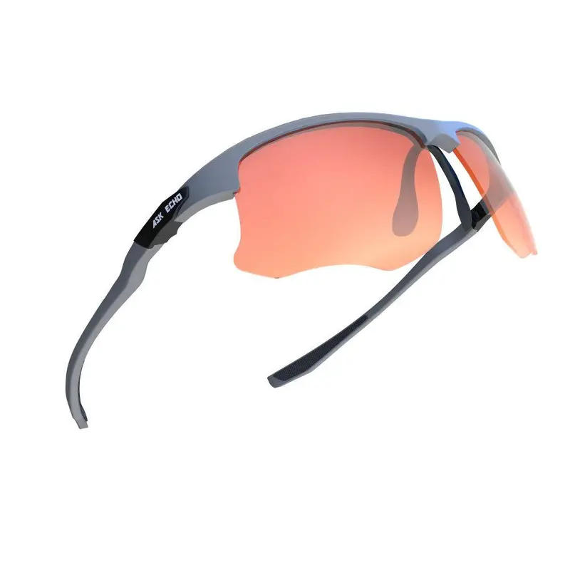Ask Echo Golf Gunmetal Half Frame Sunglasses / Revo Red 1