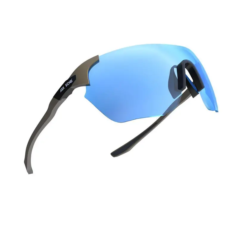 Ask Echo Golf No Frame Gunmetal Leg Sunglasses / Revo Blue 1