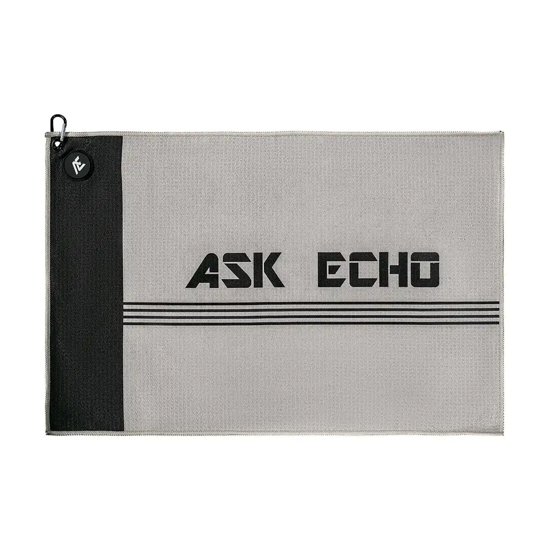 Ask Echo Waffle Weave Microfiber With Magnetic Golf Cotton Towel / Grey 1