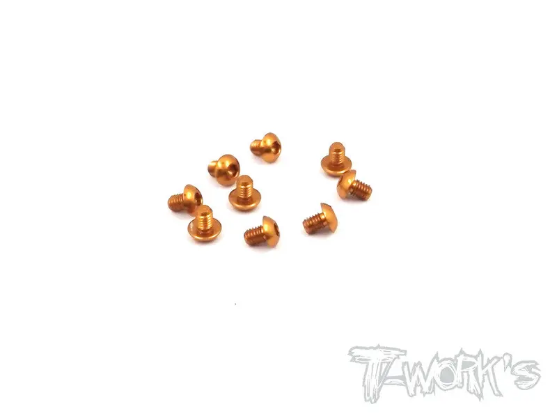 Ass-304Bo 7075-T6 Hex. Socket Button Head Screw(Orange) 3X4mm 10Pcs. 1