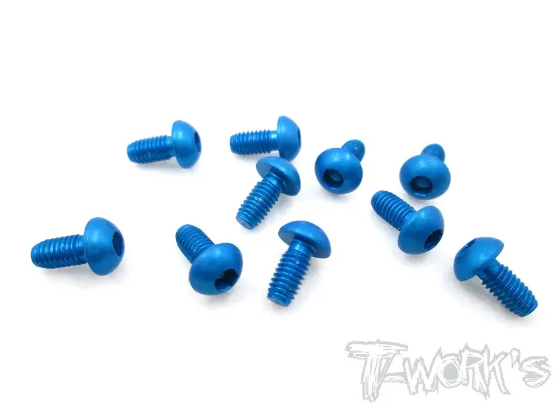 Ass-306Bb 7075-T6 Hex. Socket Button Head Screw(Blue)  3X6mm 10Pcs. 1