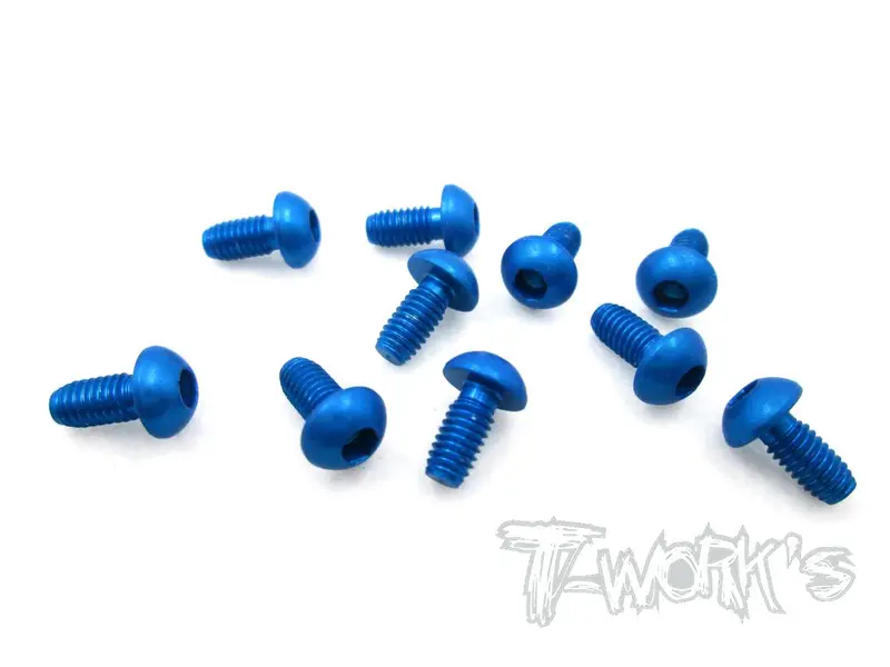 Ass-306Bdb 7075-T6 Hex. Socket Button Head Screw(Dark Blue)  3X6mm 10Pcs. 1