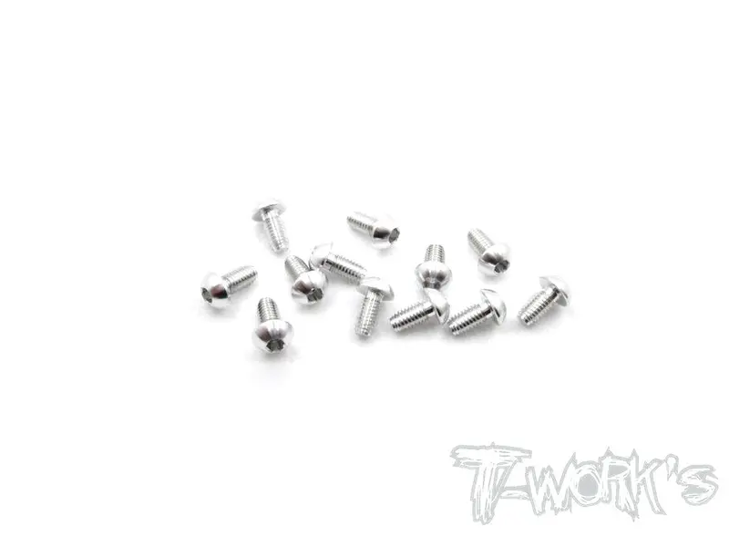 Ass-306Bs 7075-T6 Hex. Socket Button Head Screw(Silver)  3X6mm 12Pcs. 1