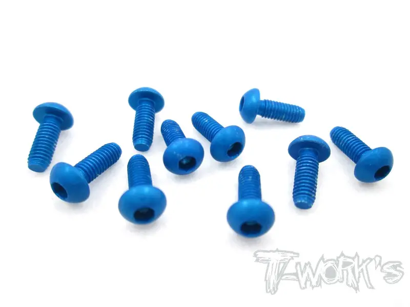 Ass-308Bb 7075-T6 Hex. Socket Button Head Screw(Blue)  3X8mm 10Pcs. 1