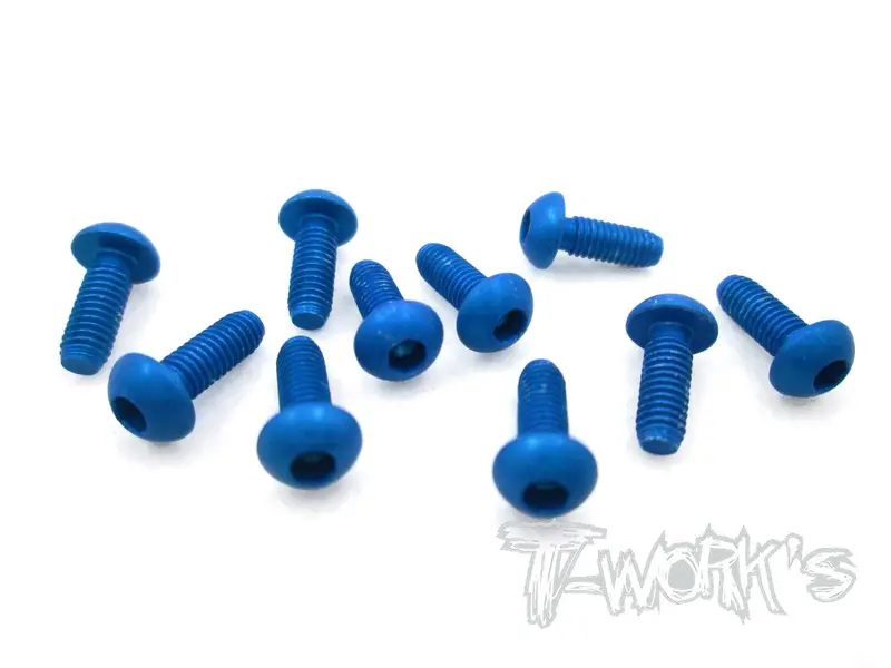Ass-308Bdb 7075-T6 Hex. Socket Button Head Screw(Dark Blue)  3X8mm 10Pcs. 1