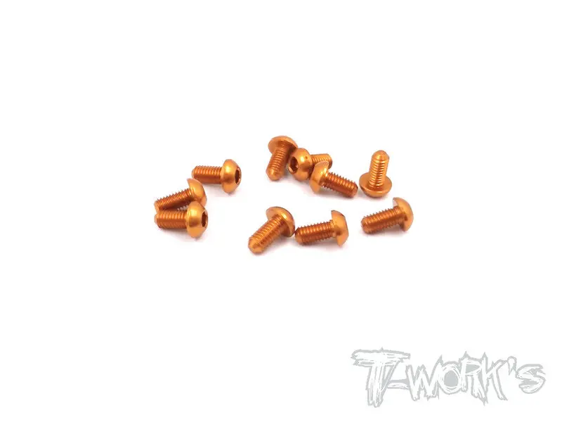 Ass-308Bo 7075-T6 Hex. Socket Button Head Screw(Orange)  3X8mm 10Pcs. 1