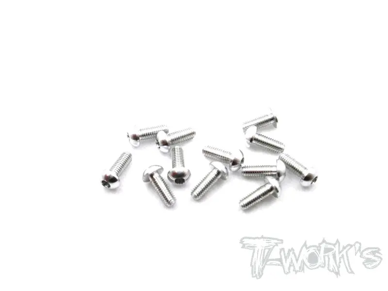 Ass-308Bs 7075-T6 Hex. Socket Button Head Screw(Silver)  3X8mm 12Pcs. 1
