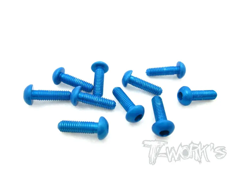 Ass-310Bb 7075-T6 Hex. Socket Button Head Screw(Blue) 3X10mm 10Pcs. 1