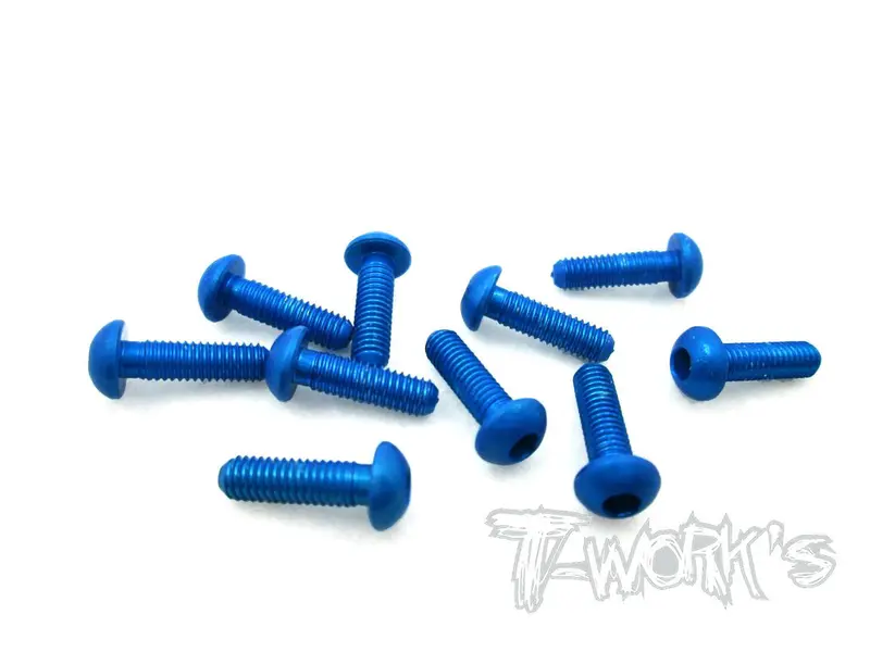 Ass-310Bdb 7075-T6 Hex. Socket Button Head Screw(Dark Blue)  3X10mm 10Pcs. 1