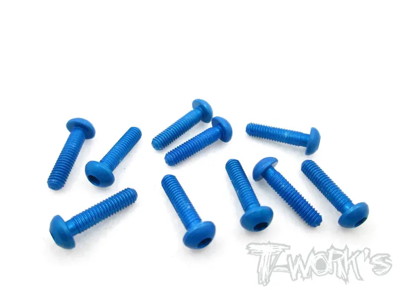 Ass-312Bb 7075-T6 Hex. Socket Button Head Screw(Blue) 3X12mm 10Pcs. 1