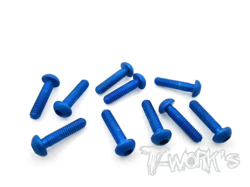 Ass-312Bdb 7075-T6 Hex. Socket Button Head Screw(Dark Blue) 3X12mm 10Pcs. 1