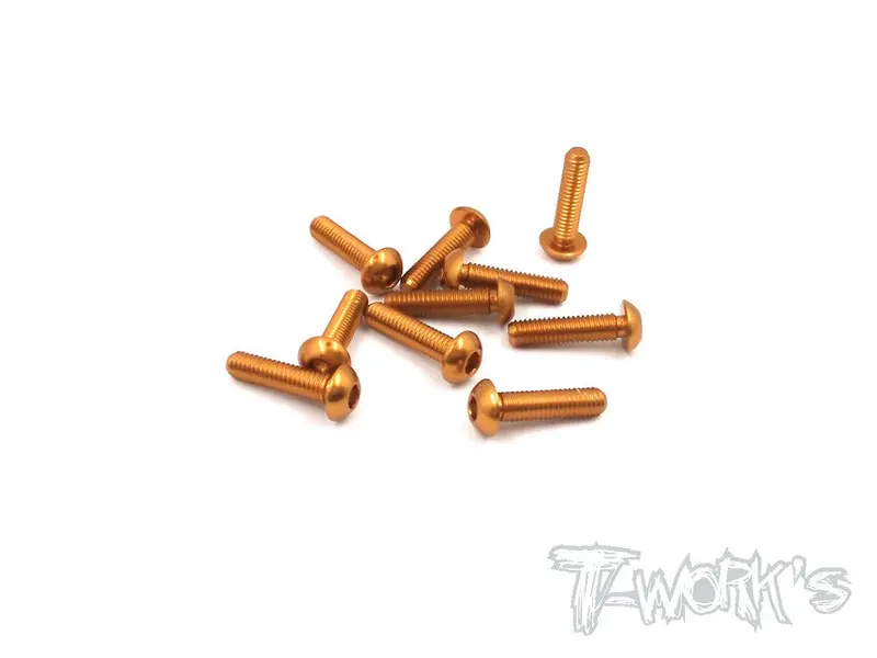 Ass-312Bo 7075-T6 Hex. Socket Button Head Screw(Orange) 3X12mm 10Pcs. 1