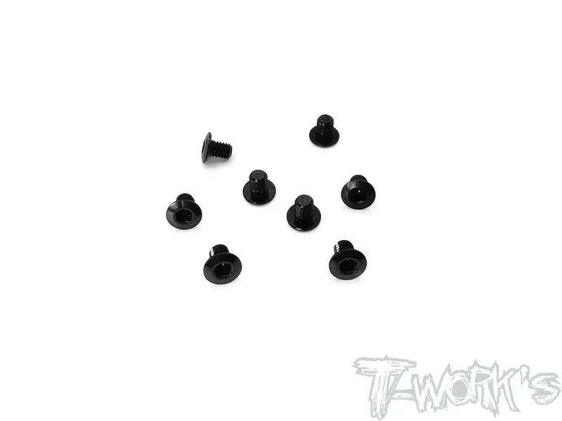 Ass-3Lpbk 7075-T6 Hex. Socket Head Low Profile Half Thread Screws ( Black ) 8Pcs. 1