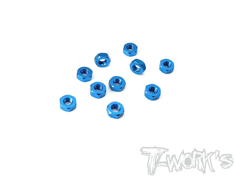 Ass-3N Aluminium Nuts 3Mm ( Black/Blue ) 10Pcs. 2