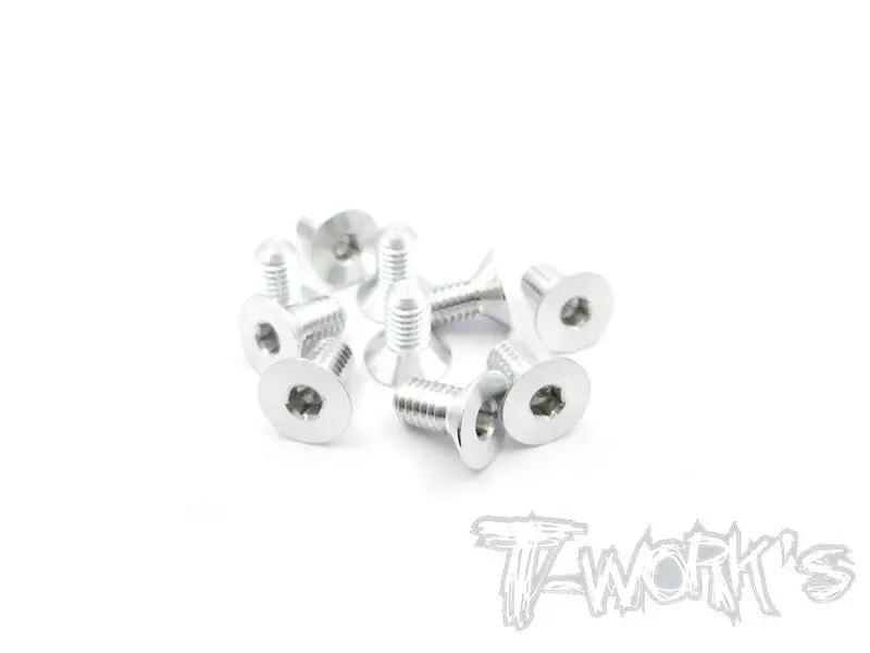 Ass-408Cs 7075-T6 Hex. Countersink Screw (Silver) 4Mm X 8Mm 10Pcs. 1