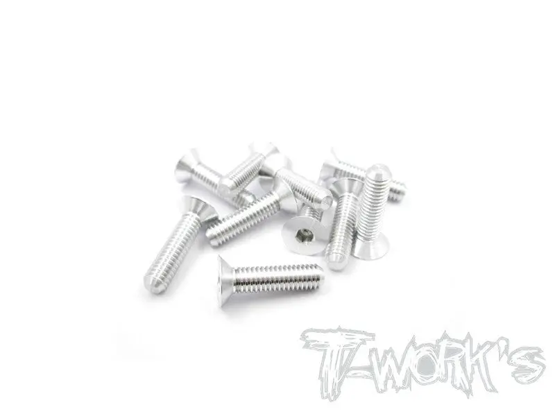 Ass-416Cs 7075-T6 Hex. Countersink Screw (Silver) 4Mm X 16Mm 10Pcs. 1