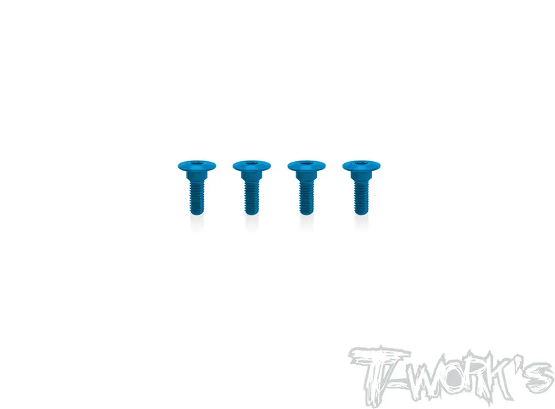 Ass-Servo-B    7075-T6 Alum. Servo Screw 3X7mm   ( 4 Colors )  4Pcs. 3
