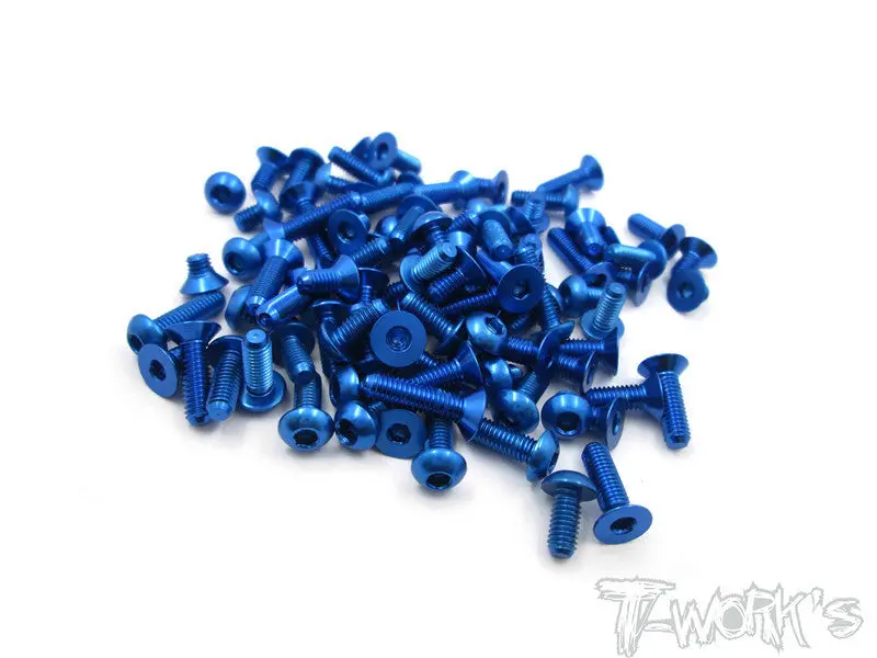 Ass-Tc7.2 7075-T6 Dark Blue Screw Set 99Pcs. (For Team Associated Tc7.2) 1