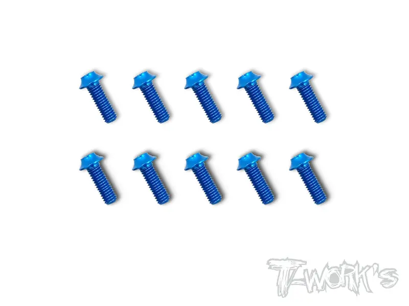 Ass-Ub 7075-T6 Hex. Socket Ufo Head Screw(Blue) 10Pcs. 4