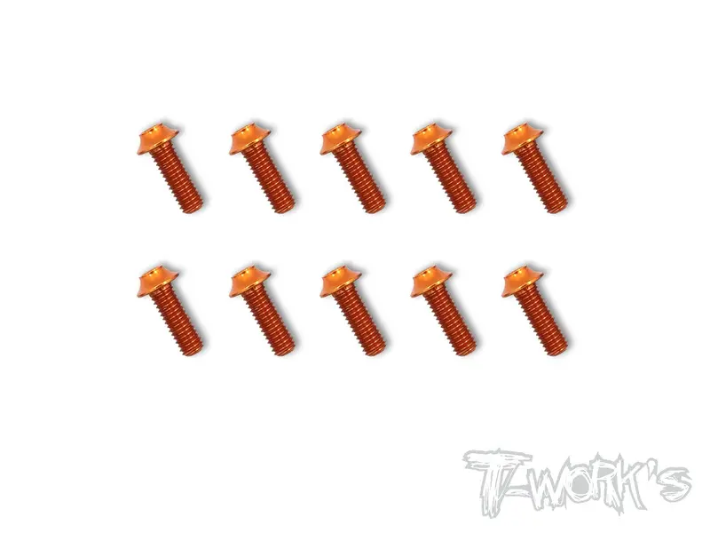 Ass-Uo 7075-T6 Hex. Socket Ufo Head Screw(Orange) 10Pcs. 4