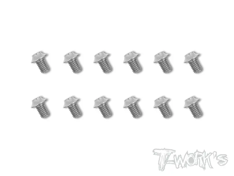 Ass-Us 7075-T6 Hex. Socket Ufo Head Screw(Silver) 12Pcs. 1
