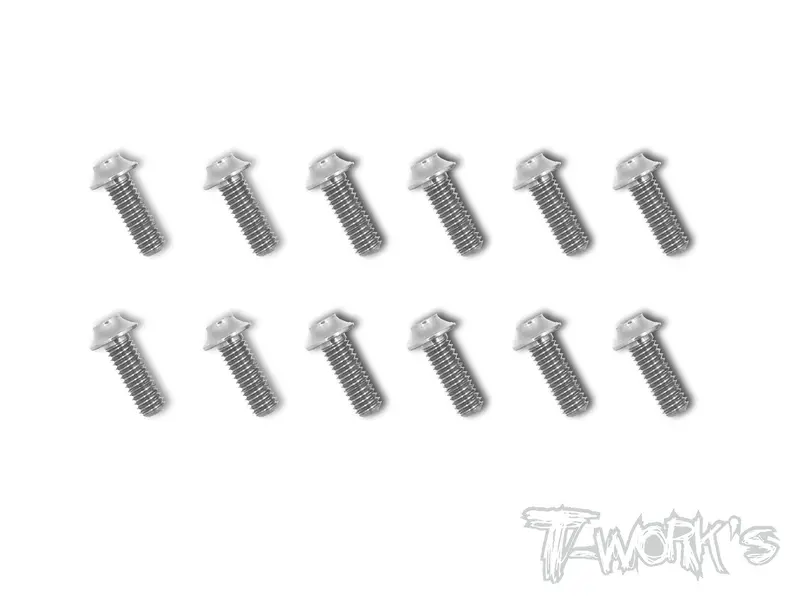 Ass-Us 7075-T6 Hex. Socket Ufo Head Screw(Silver) 12Pcs. 4