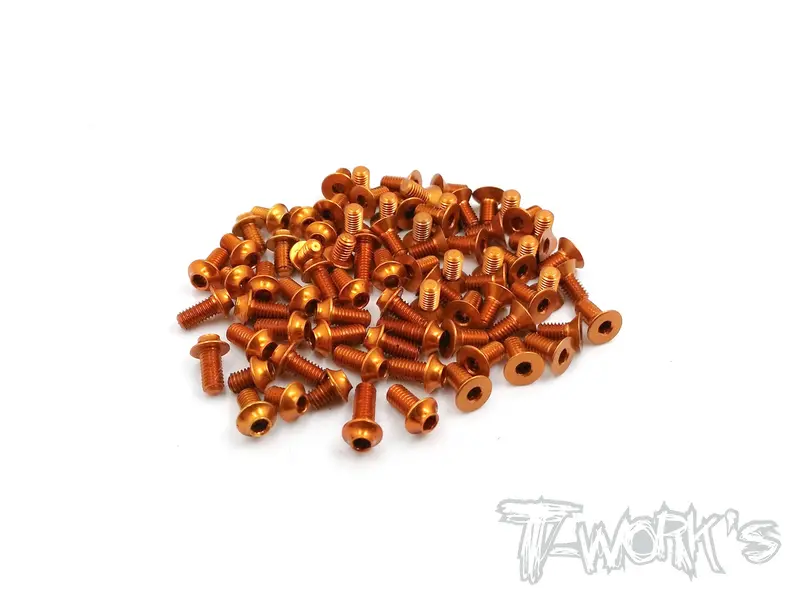 Assu-T4-19 7075-T6 Orange Screw Set(Ufo Head) 109Pcs.( For Xray T4 2019) 1