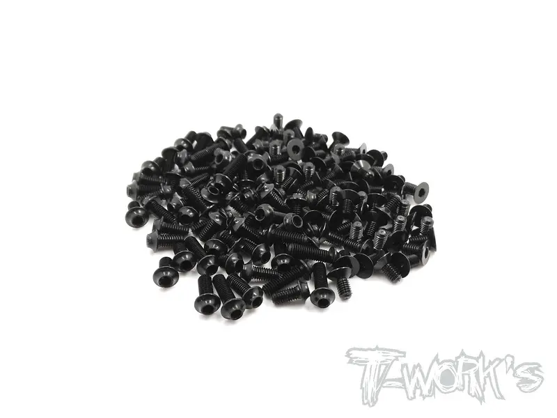 Assu-X12'21 7075-T6 Black Screw Set(Ufo Head) 67Pcs.( For Xray X12 2021 Us/Eu  ) 1