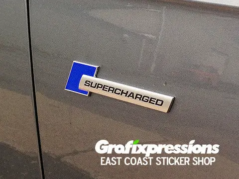 Audi Supercharged Badge Color Changing Overlays 1
