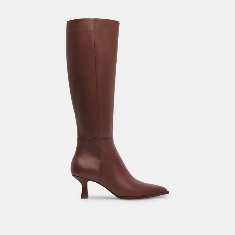Auggie Extra Wide Calf Boots Chocolate Leather - Re:Vita 1