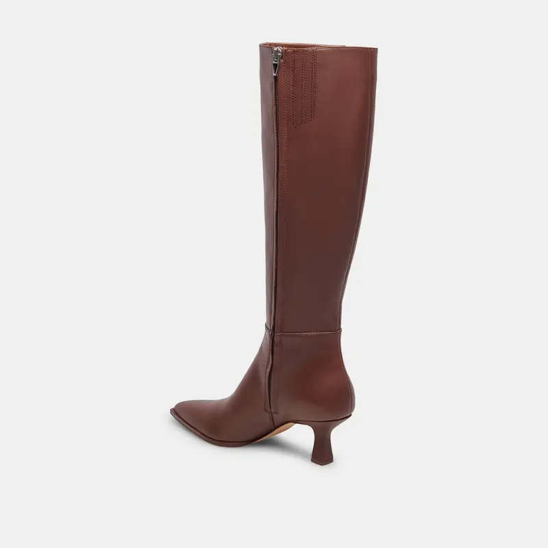 Auggie Wide Calf Boots Chocolate Leather 13