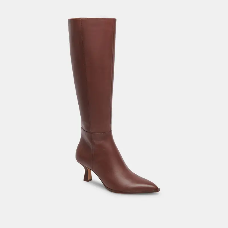 Auggie Wide Calf Boots Chocolate Leather 4