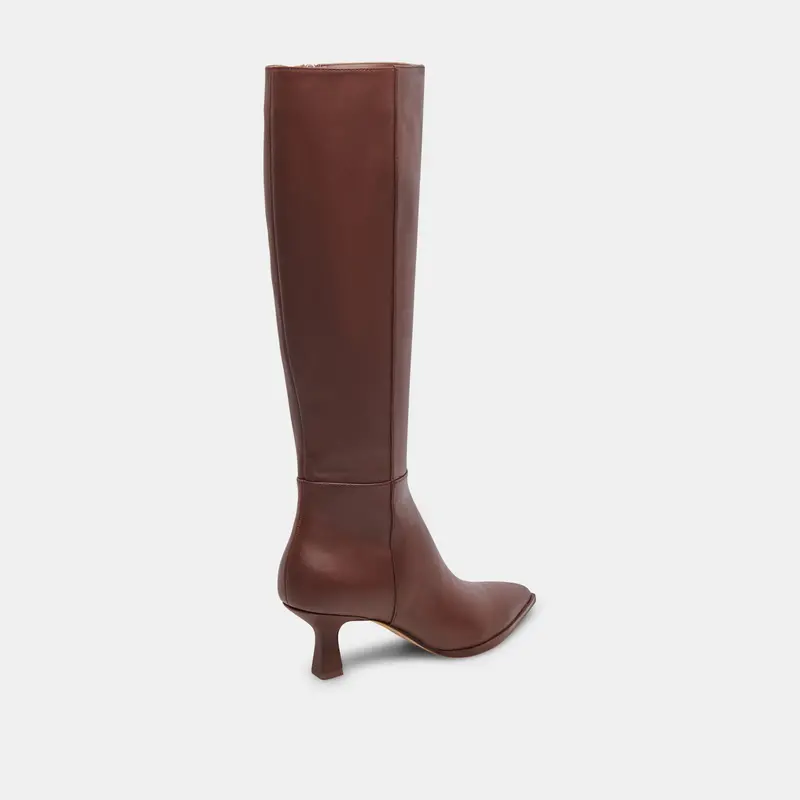 Auggie Wide Calf Boots Chocolate Leather 9