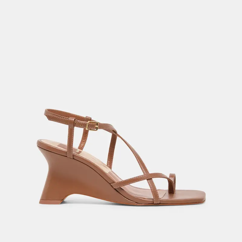 Aylee Wedges Cognac Leather 1